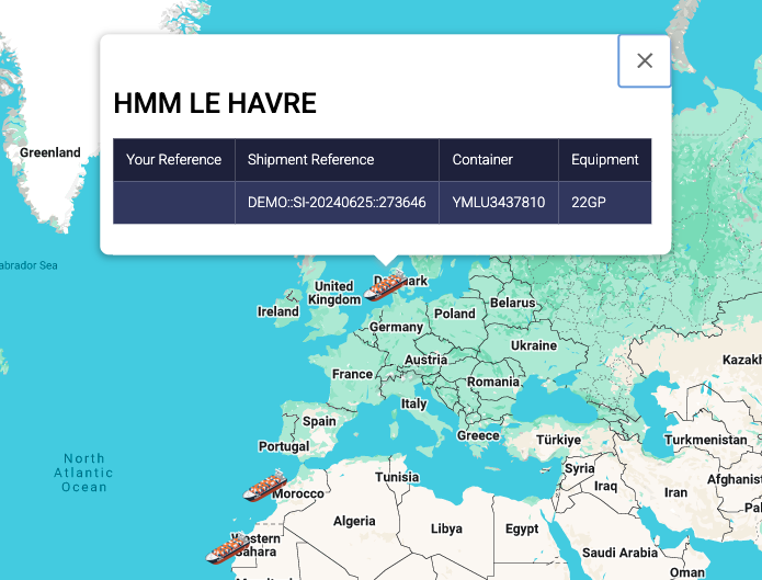 Container Tracker with Vessel Tracking, Live ETS and Live ETAs
